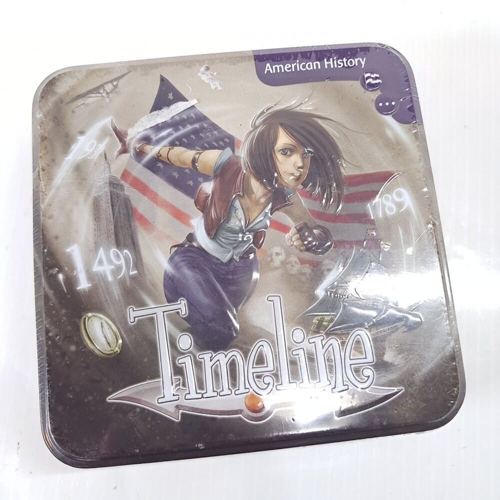 NEW Timeline American History Card Game Metal Tin Asmodee ASM-TIM06